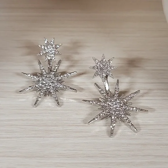Gorgeous Front/Back Starburst Earrings - Picture 8 of 10